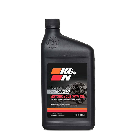 K&N 10W-40 4-STROKE/ATV SYNTHETIC MOTORCYCLE OIL 946mL