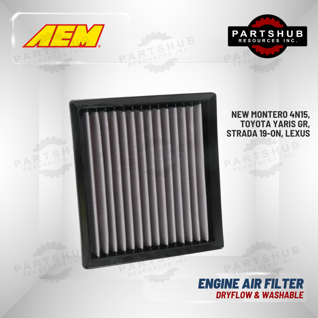 AEM DRYFLOW AIR FILTER (15-ON Montero/Pajero, 19-ON Strada/RAV4 2.5L 21-ON Yaris GR, 12-ON Camry/Avalon 2.5L/3.5L 10-ON RX350/NX350)