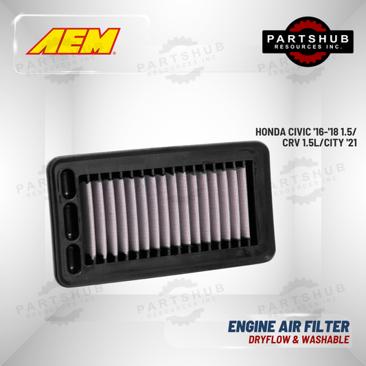AEM DRYFLOW AIR FILTER (HONDA CIVIC 16-18 1.5/CRV 1.5L/CITY 21)