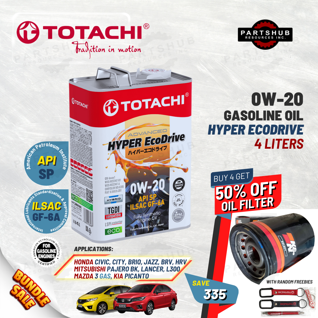 TOTACHI+PACKAGES (HONDA, MITSUBISHI) HYPER ECODRIVE API-SP ILSAC GF-6A GASOLINE OIL