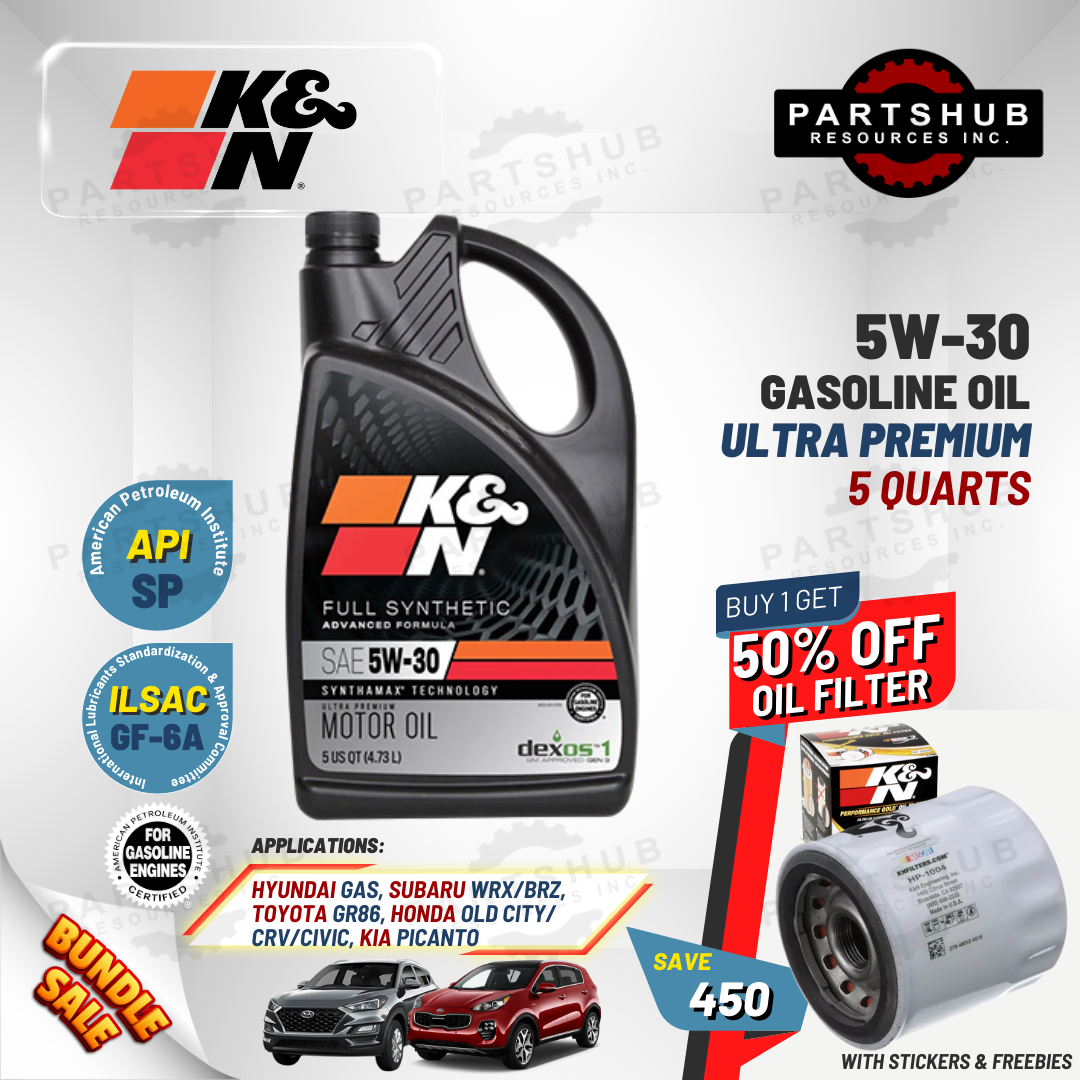 K&N 5 QUARTS+PACKAGES (HYUNDAI,KIA) ULTRA PREMIUM API-SP ILSAC GF-6A GASOLINE OIL