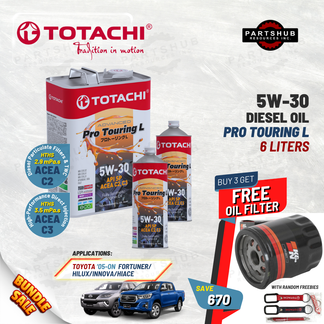 TOTACHI 5W-30+PACKAGES (HILUX/FORTUNER/INNOVA/HIACE) PRO TOURING L API-SP ACEA C2 C3 DIESEL OIL
