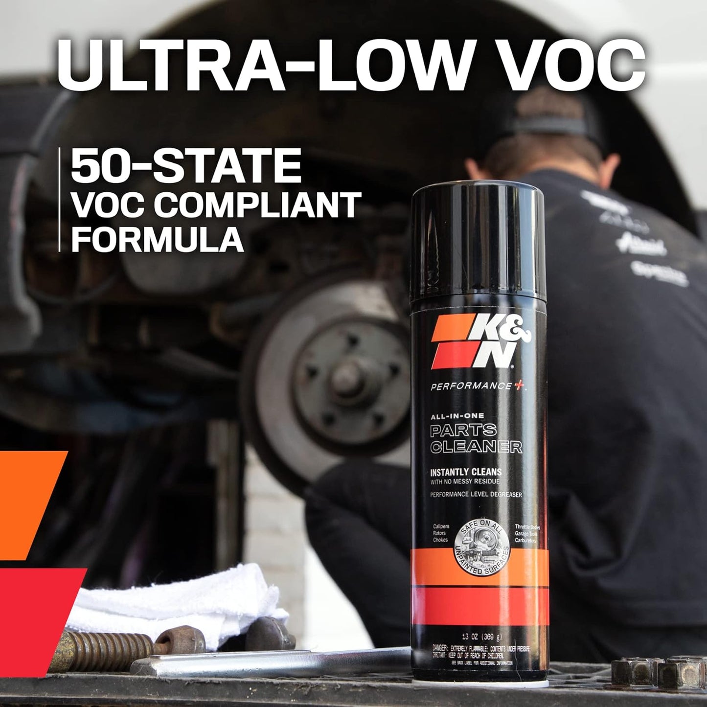 K&N PERFORMANCE CAR CARE ALL-IN-ONE/BRAKE CLEANER AEROSOL SPRAY 369g