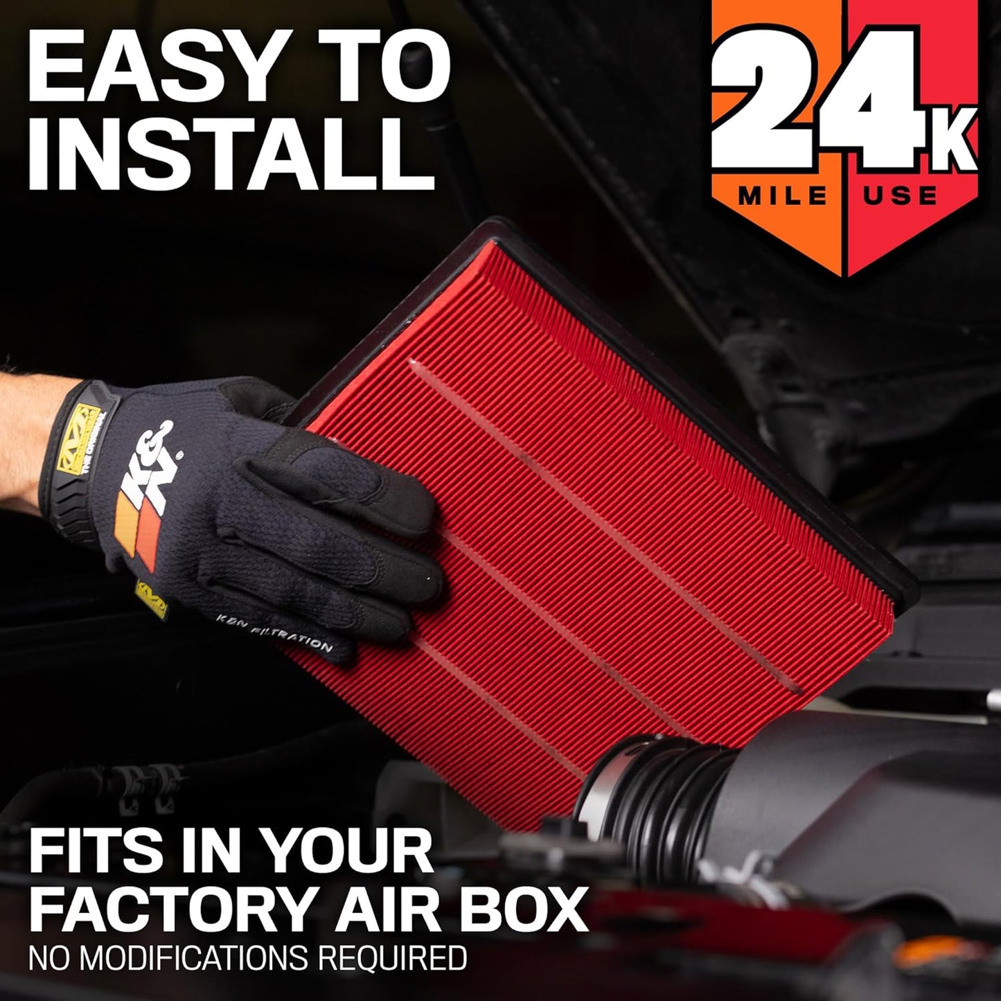 K&N DISPOSABLE ENGINE AIR FILTER EXTENDED LIFE ('19-ON FORESTER SK/ NEW TOYOTA 86/ NEW BRZ/18'-24' CROSSTREK)