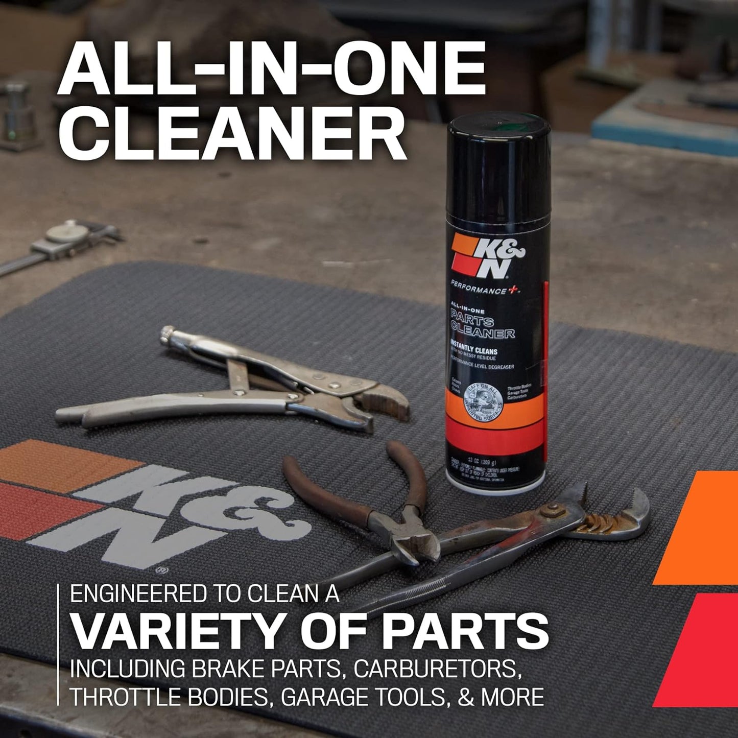 K&N PERFORMANCE CAR CARE ALL-IN-ONE/BRAKE CLEANER AEROSOL SPRAY 369g