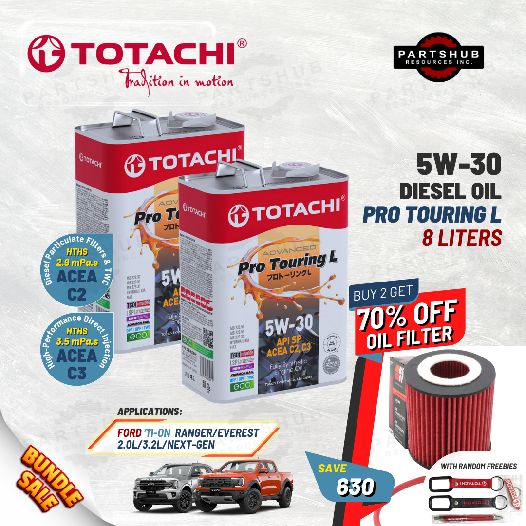 TOTACHI 5W-30+PACKAGES (RANGER RAPTOR/EVEREST 2.0L/3.2L) PRO TOURING L API-SP ACEA C2 C3 DIESEL OIL