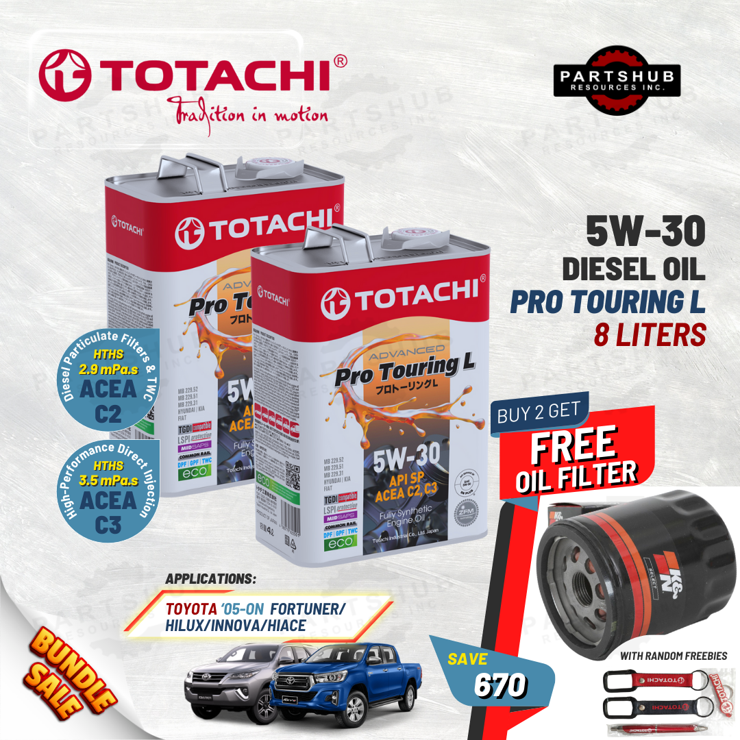 TOTACHI 5W-30+PACKAGES (HILUX/FORTUNER/INNOVA/HIACE) PRO TOURING L API-SP ACEA C2 C3 DIESEL OIL