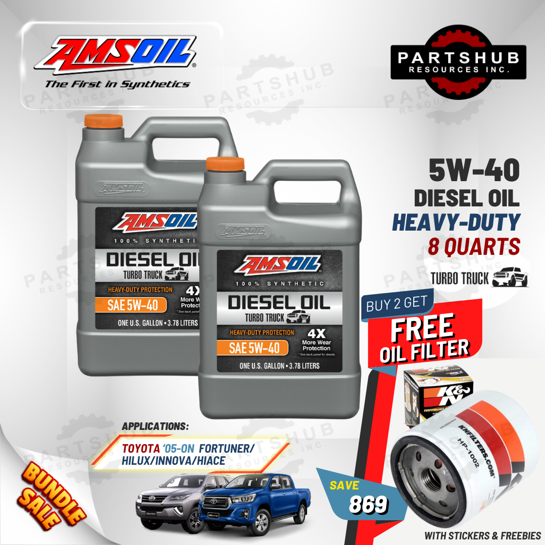 AMSOIL 5W-40+PACKAGES (HILUX/FORTUNER/INNOVA/HIACE) 4X HEAVY-DUTY TURBO TRUCK DIESEL OIL