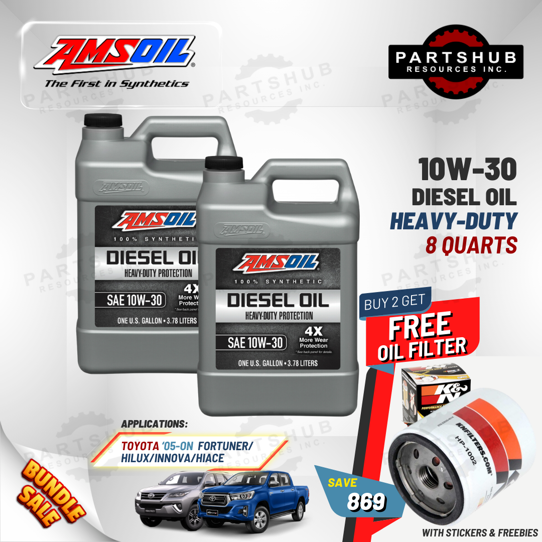AMSOIL 10W-30+PACKAGES (HILUX/FORTUNER/INNOVA/HIACE) 4X HEAVY-DUTY DIESEL OIL