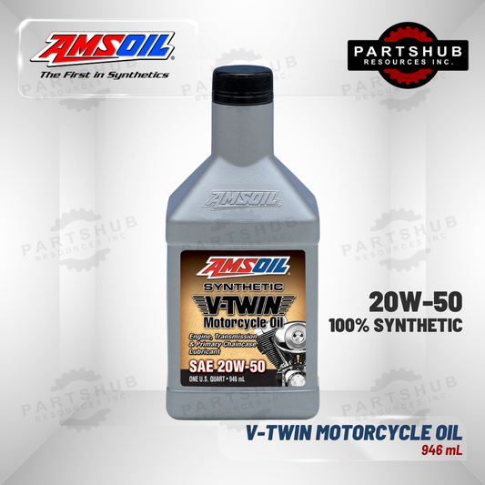 AMSOIL 20W-50 V-TWIN SYNTHETIC MOTORCYCLE OIL 946mL