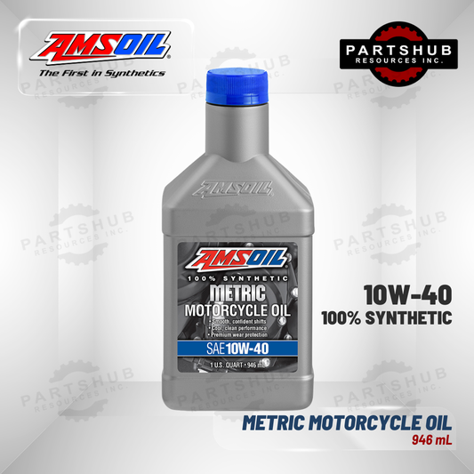 AMSOIL 10W-40 METRIC SYNTHETIC MOTORCYCLE OIL 946mL