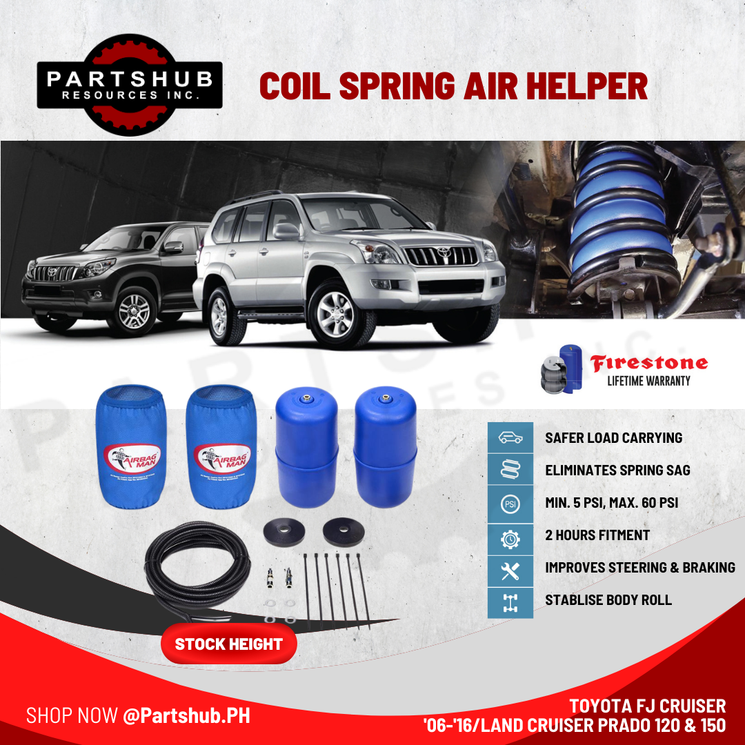 AIRBAG MAN AIR SUSPENSION (TOYOTA LC120 & 150 PRADO/FJ CRUISER '06-'16 STOCK HEIGHT) COIL SPRING HELPER KITS
