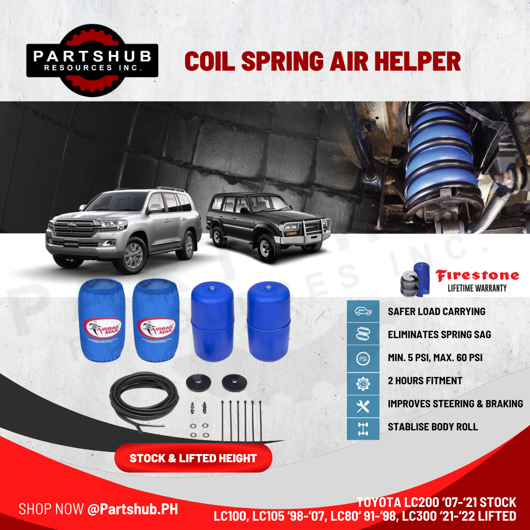 AIRBAG MAN AIR SUSPENSION (TOYOTA LC200 ‘07-’21 STOCK/LC100 & 105, LC80, LC300 ‘98-’07 LIFTED HEIGHT) COIL SPRING HELPER KITS