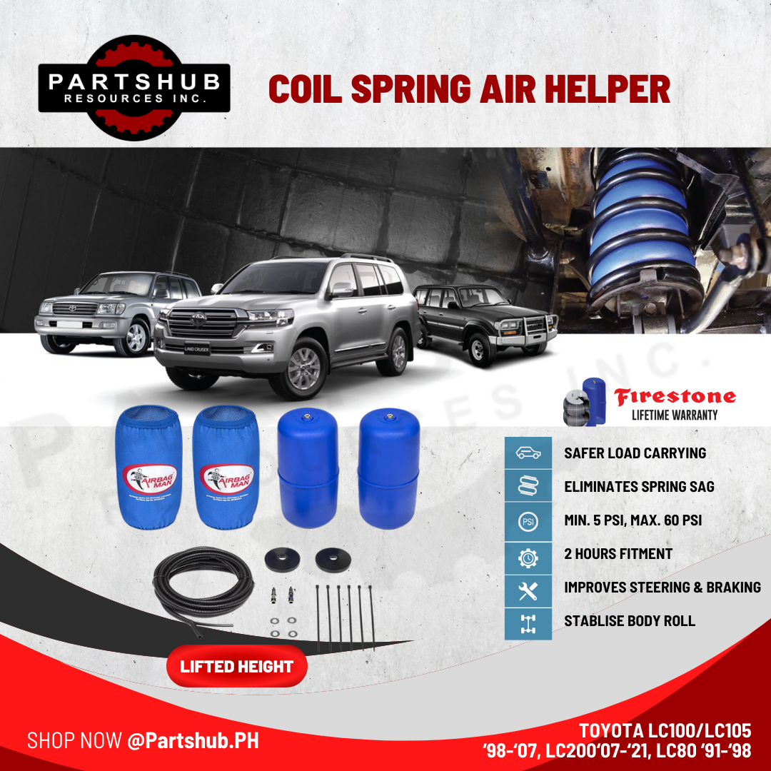 AIRBAG MAN AIR SUSPENSION (TOYOTA LC100 & 105, LC80, LC200 ‘07-’21 LIFTED HEIGHT) COIL SPRING HELPER KITS
