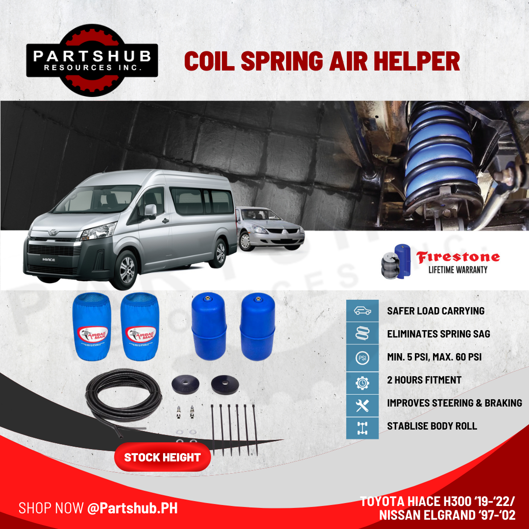 AIRBAG MAN AIR SUSPENSION (TOYOTA HIACE H300 ‘19-ON STOCK HEIGHT) COIL SPRING HELPER KITS
