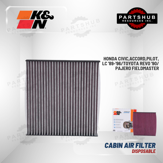 K&N DISPOSABLE CABIN AIR FILTER (OLD CIVIC,ACCORD,PILOT,LC '89-'96/TOYOTA REVO '90/PAJERO FIELDMASTER)