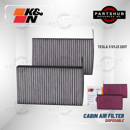 K&N DISPOSABLE CABIN AIR FILTER ('17-ON TESLA 3/Y Electric)