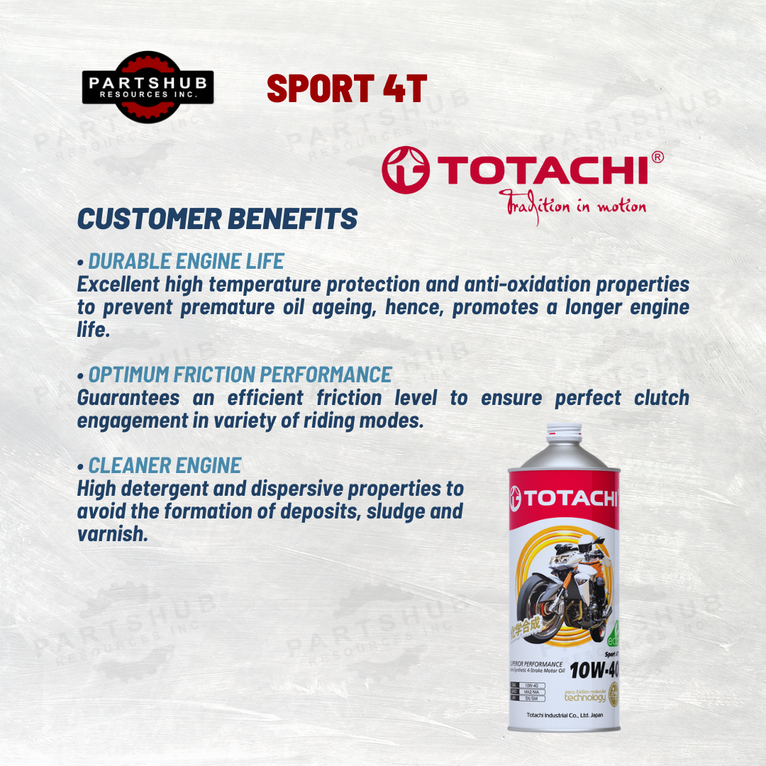 TOTACHI 10W-40 SPORT 4T 4-STROKE MOTORCYCLE OIL 1L