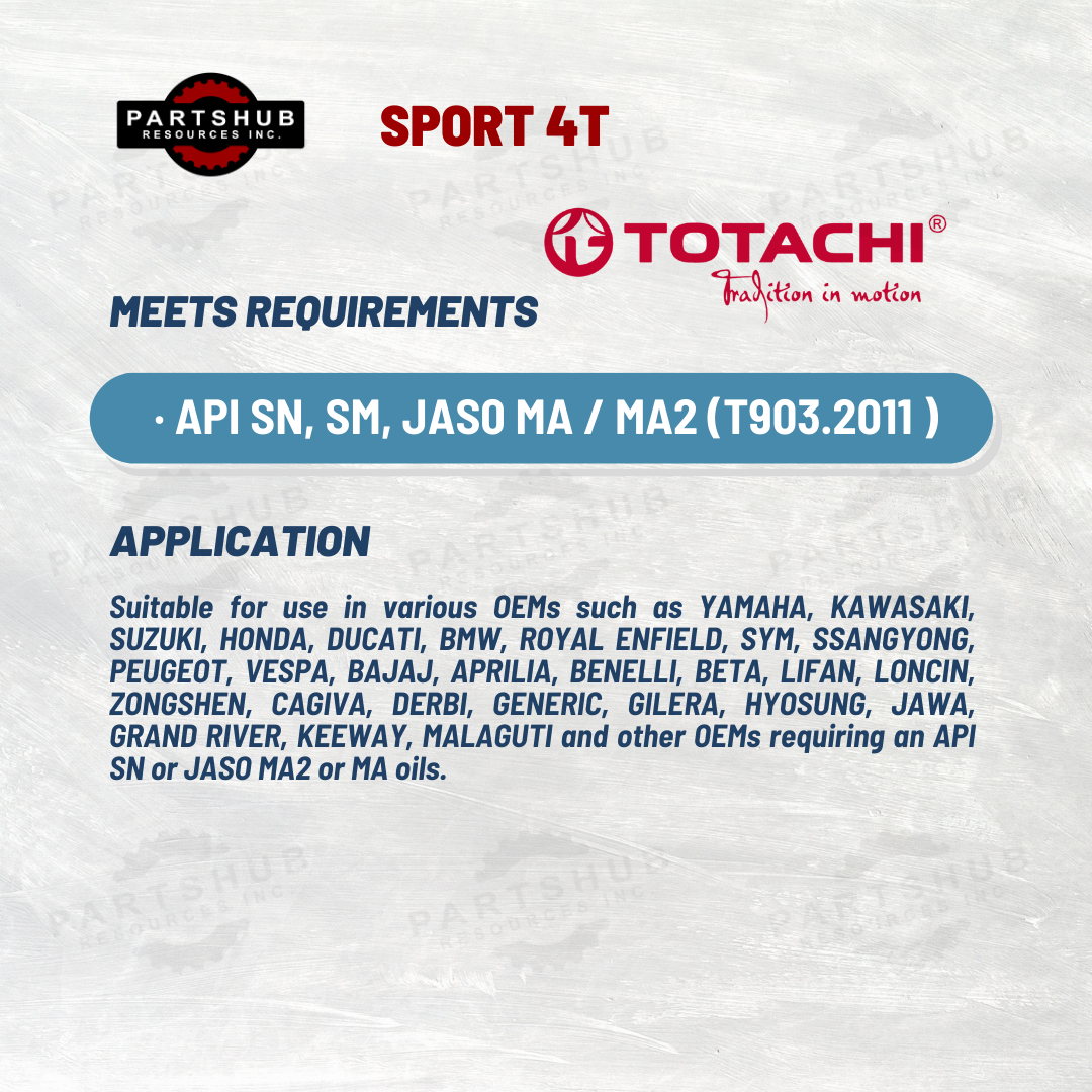 TOTACHI 10W-40 SPORT 4T 4-STROKE MOTORCYCLE OIL 1L