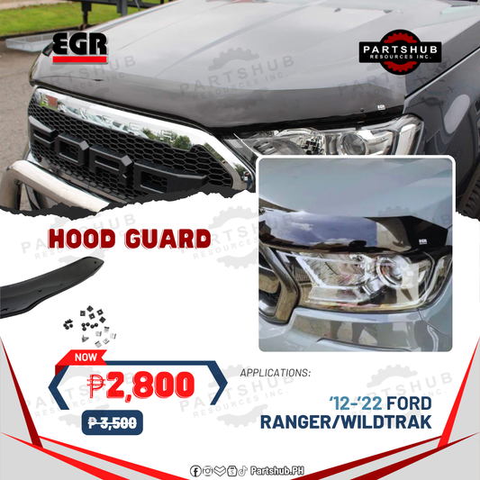 EGR HOOD GUARD (FORD RANGER/WILDTRAK '12-'22) SMOKE TYPE