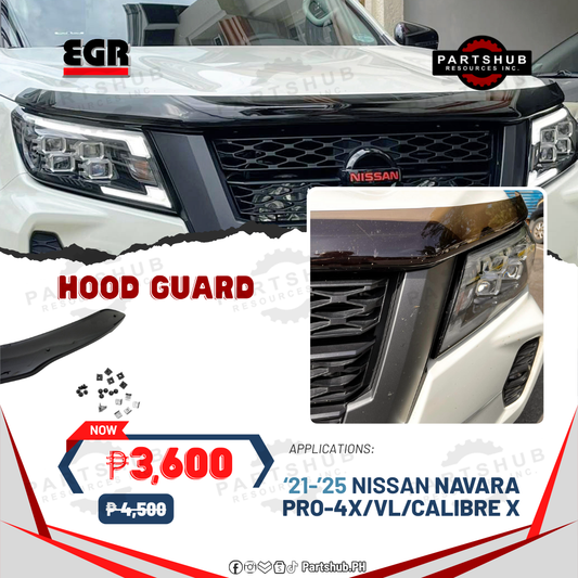 EGR HOOD GUARD (NISSAN NAVARA PRO-4X/VL/SPORT '21-ON) SMOKE TYPE