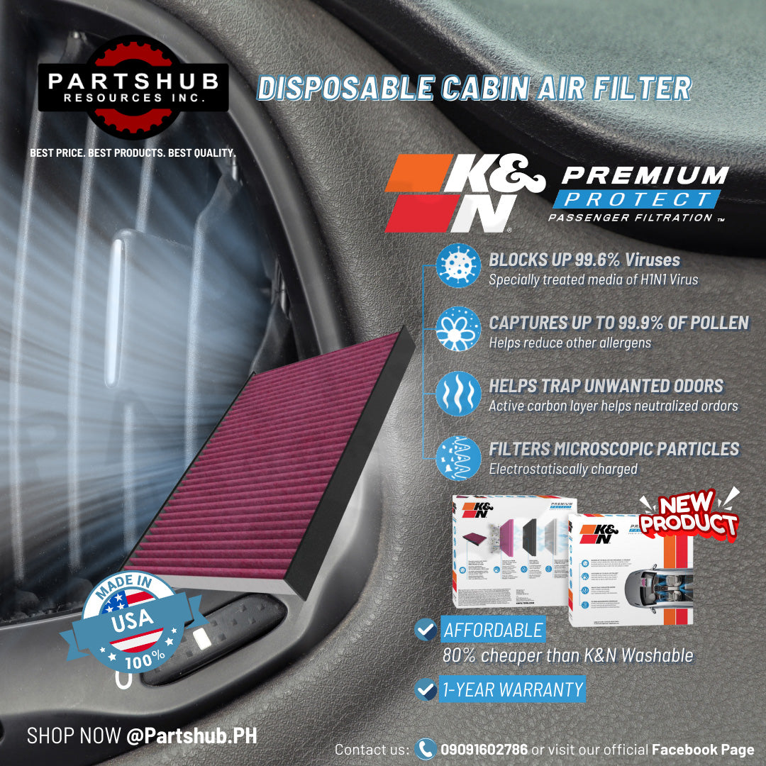 K&N DISPOSABLE CABIN AIR FILTER (RANGER/EVEREST/RAPTOR/WILDTRAK '11-'22,BT50 '12-'20)
