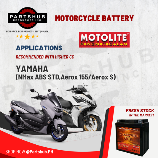 MTZ7V CHAMPION MAINTENANCE-FREE BY MOTOLITE MOTORCYCLE BATTERY (NMax ABS,Aerox 155/Aerox S)