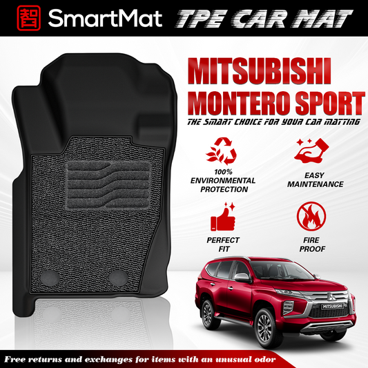 SmartMat Dual Layer Car Mat 3 Rows for Mitsubishi Montero Sport 2015 up to latest