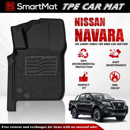 SmartMat Dual Layer Car Mat 2 Rows for Nissan Navara 2015 up to latest