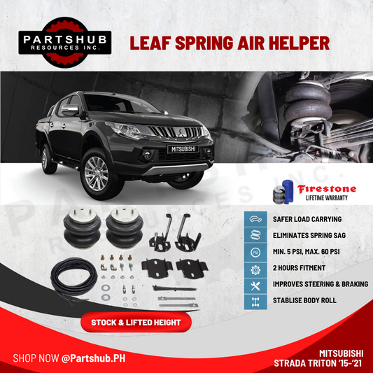 AIRBAG MAN AIR SUSPENSION (MITSUBISHI STRADA/TRITON ‘15-’21 STOCK & LIFTED HEIGHT) LEAF SPRING HELPER KITS