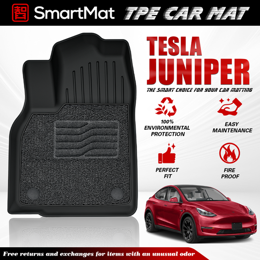 SmartMat Dual Layer Car Mat 2 Rows for Tesla Model Y Juniper up to latest