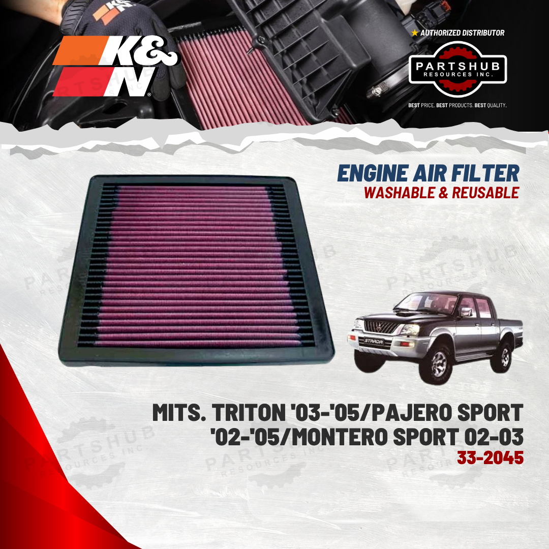 K&N AIR FILTER (1989-2011 Mitsubishi Triton/Montero/Pajero/Delica, Great Wall X240)