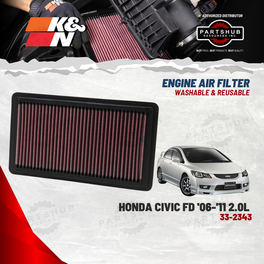 K&N AIR FILTER (HONDA CIVIC FD '06-'11 2.0L)