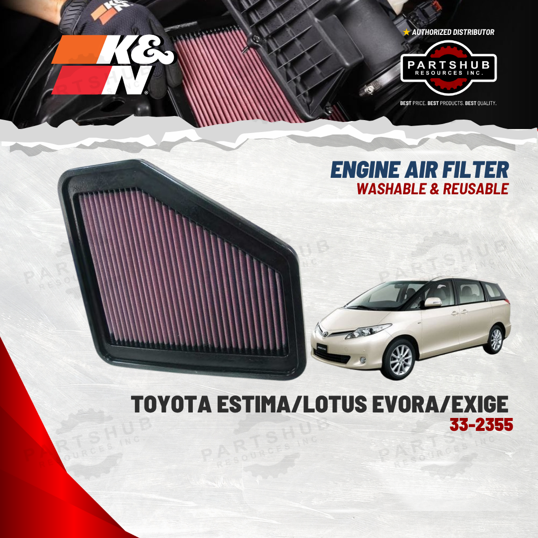 K&N AIR FILTER (TOYOTA Tarago ‘06-‘20/RAV4 ‘05-’13/Previa/Estima ‘06-‘17)