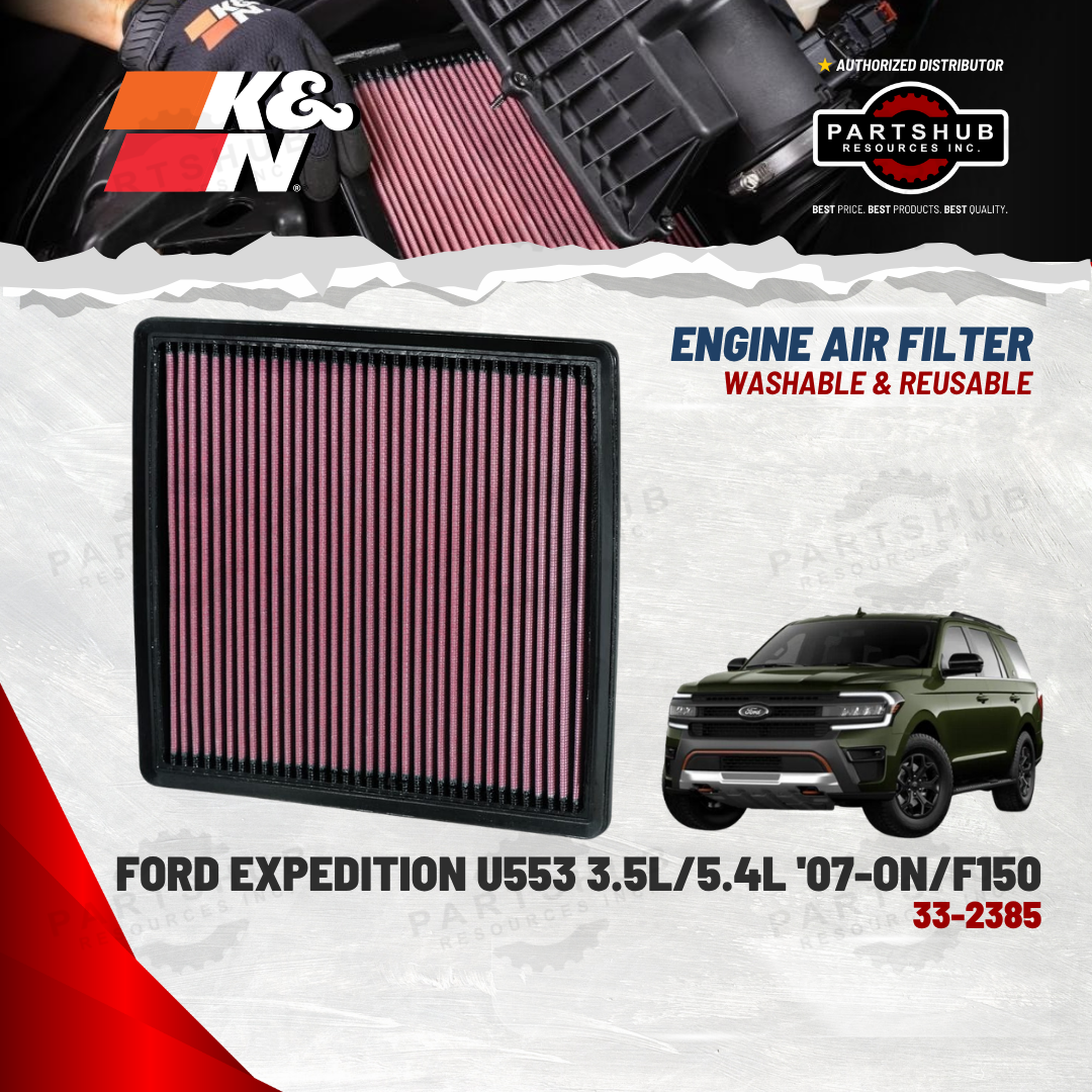 K&N AIR FILTER (FORD ‘07-’20 Expedition/‘17-’22 F150)