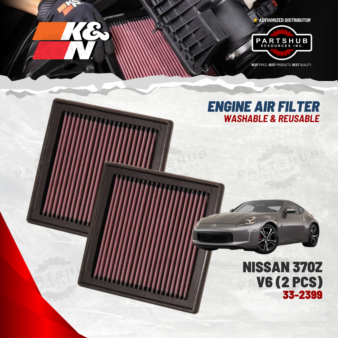 K&N AIR FILTER (NISSAN 370Z V6) 2-PCS PACKAGE