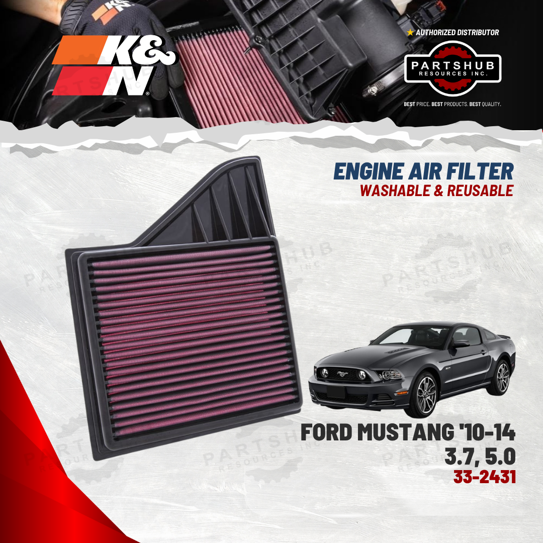 K&N AIR FILTER (FORD MUSTANG '10-'14 5.0L)