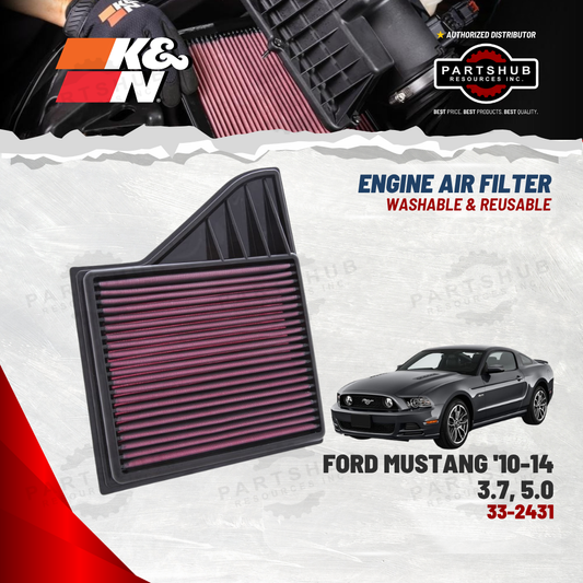 K&N AIR FILTER (FORD MUSTANG '10-'14 5.0L)