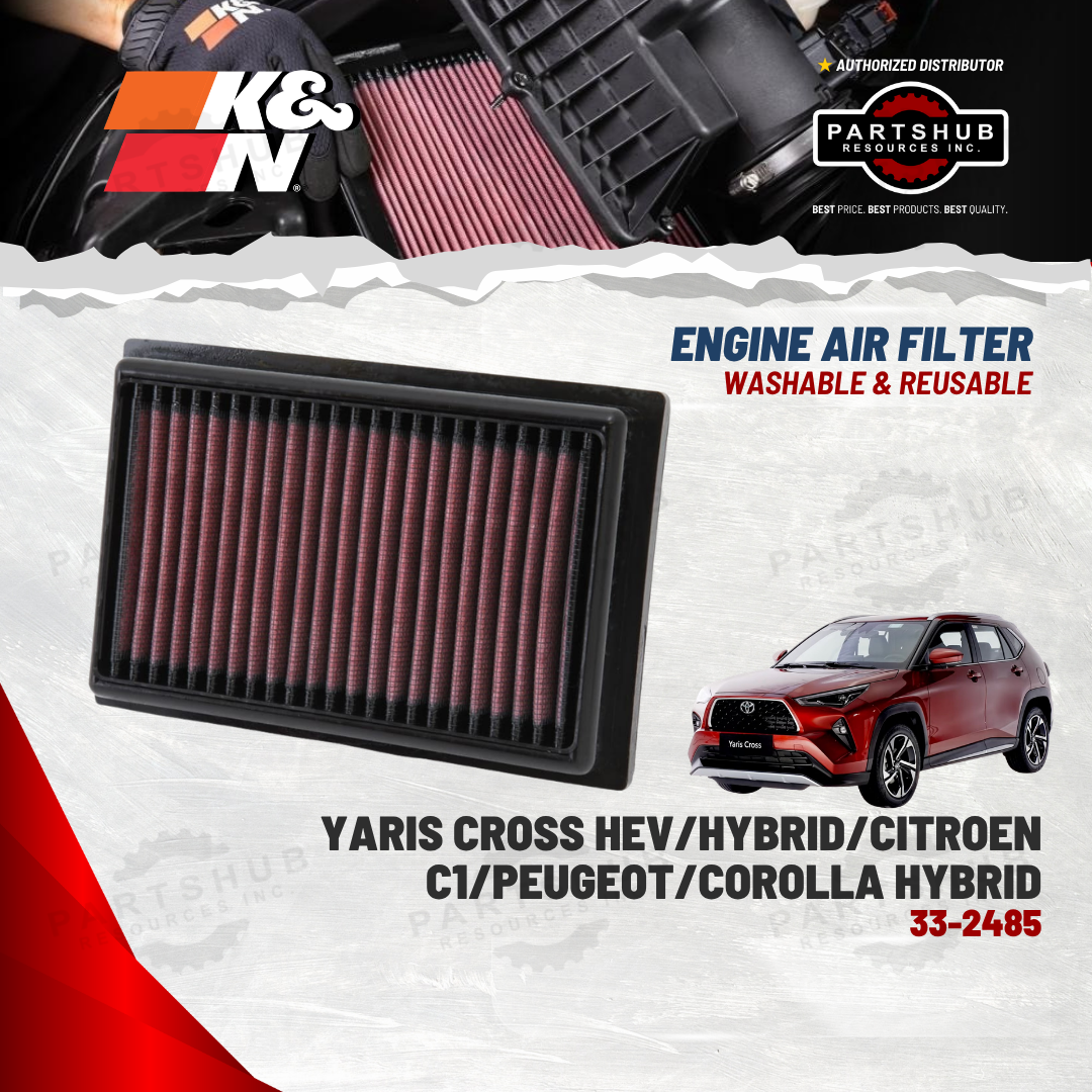 K&N AIR FILTER (TOYOTA Yaris Cross HEV/Prius/Aqua ‘12-‘20, CITROEN C1, PEUGEOT 108)