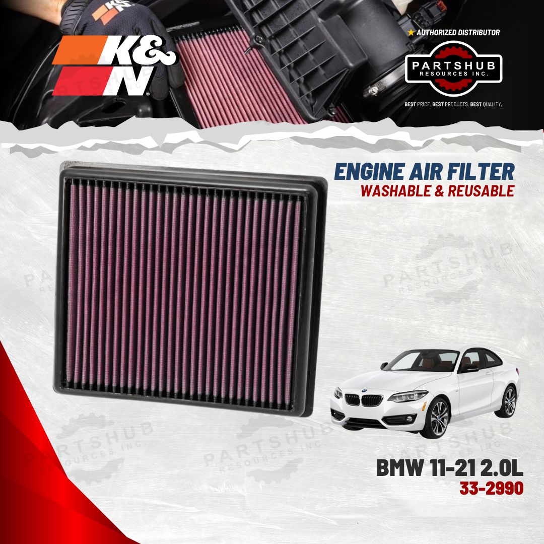 K&N AIR FILTER (‘11-’21 BMW 120D,116D/I,118D/I,316D/I,320D/I,328I)