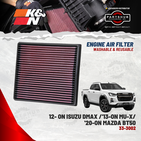 K&N AIR FILTER ('12-'20 ISUZU DMAX /'13-'20 MU-X)