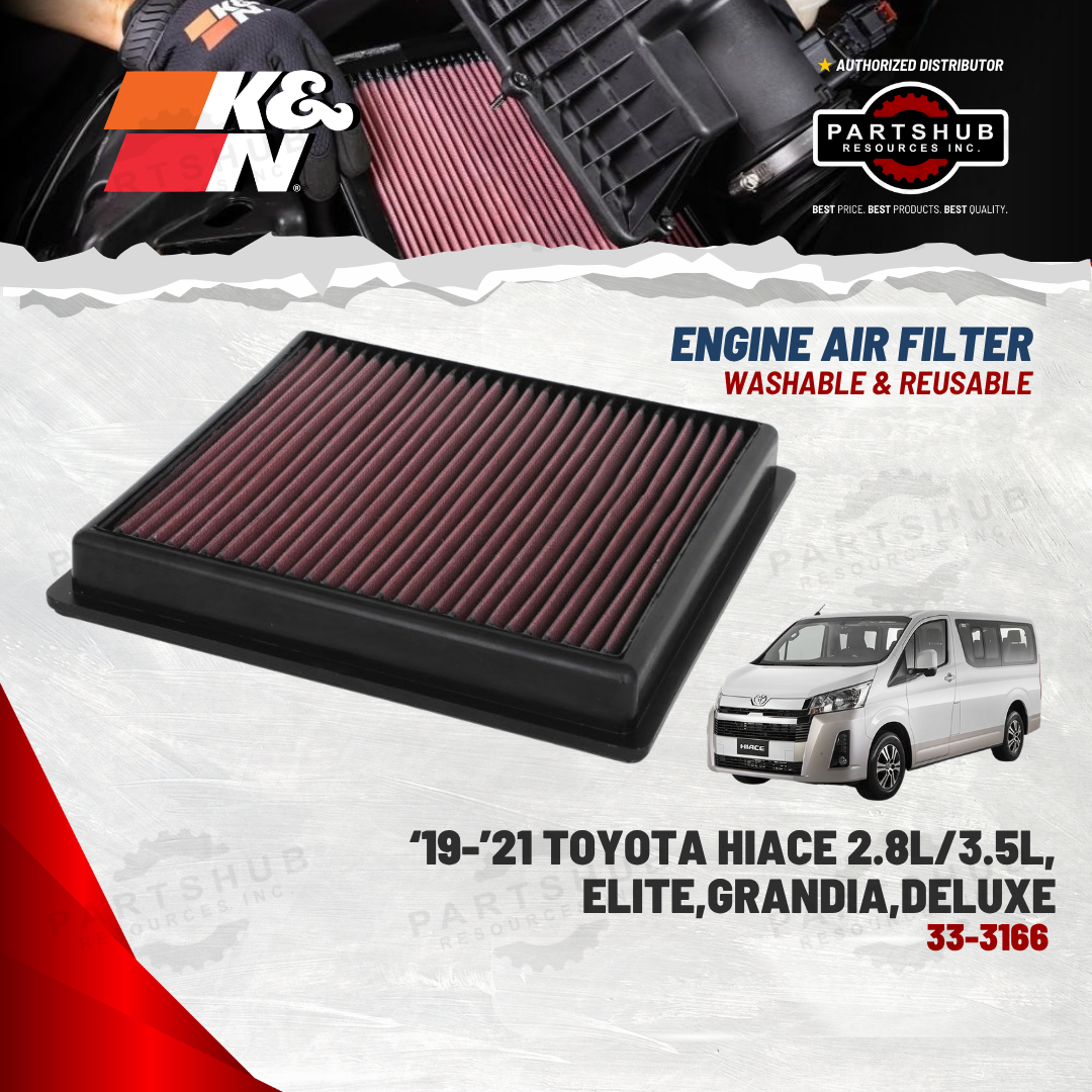 K&N AIR FILTER ('19-'21 TOYOTA Hiace Grandia Elite Deluxe 2.8L/3.5L)