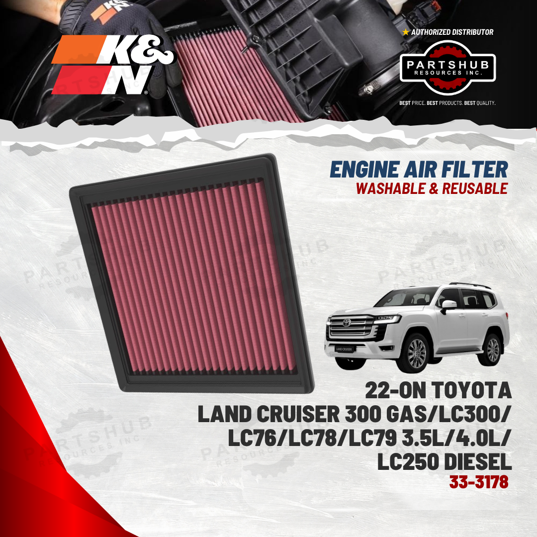 K&N AIR FILTER (22-ON Toyota Land Cruiser 300 3.5L/4.0L V6/V8 Gas)