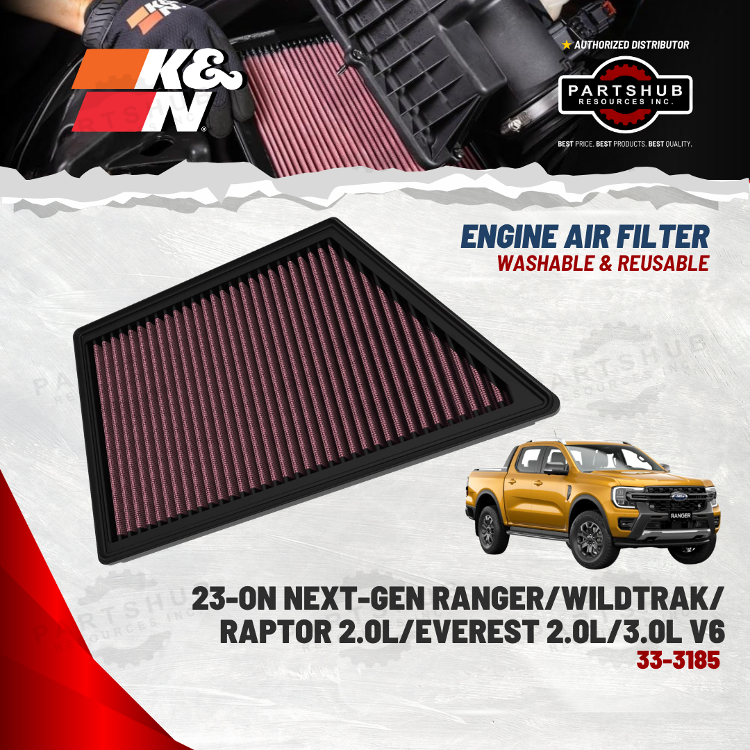 K&N AIR FILTER (23-ON Ford Ranger/Raptor/Everest 2.0L/3.0L V6)