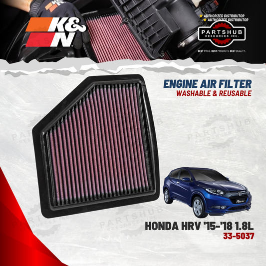 K&N AIR FILTER (2014-2021 Honda HR-V/Guangqi Vezel, 1.8L L4 Gas)