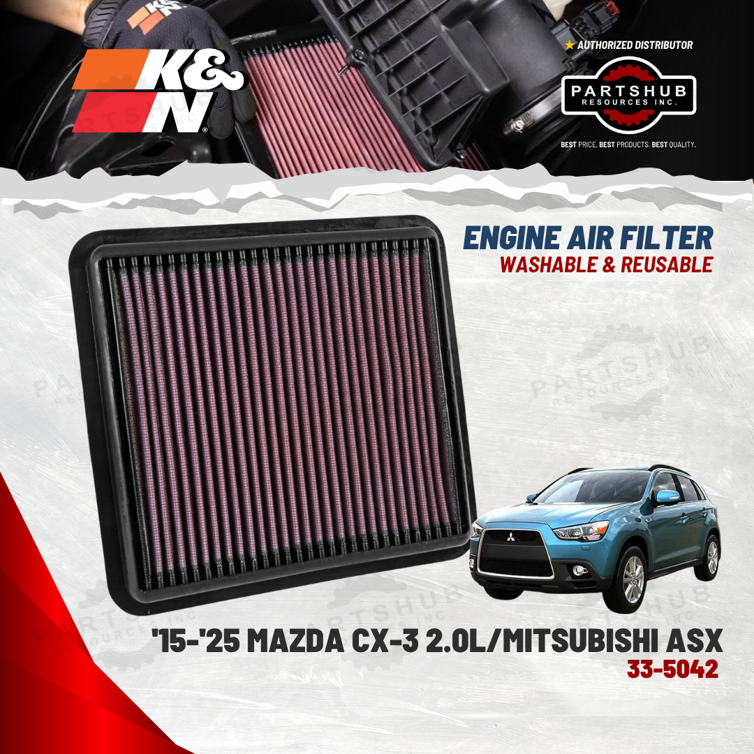 K&N AIR FILTER (MAZDA '15-'21 CX-3 2.0L L4 Gas)