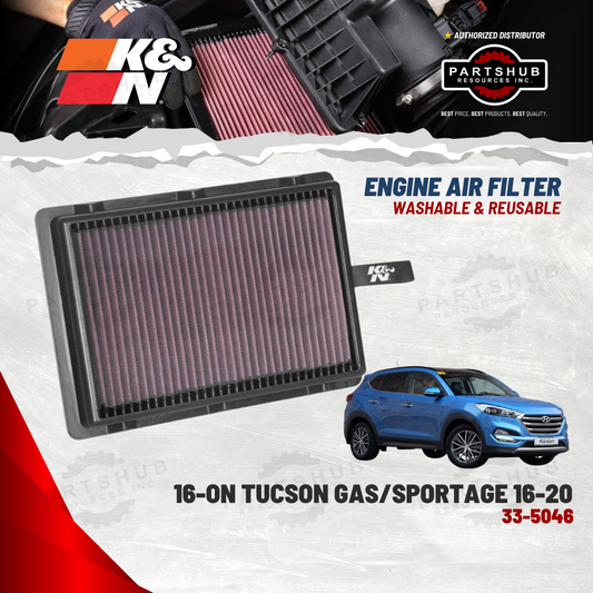 K&N AIR FILTER ('16-ON TUCSON GAS/'16-'22 Sportage)