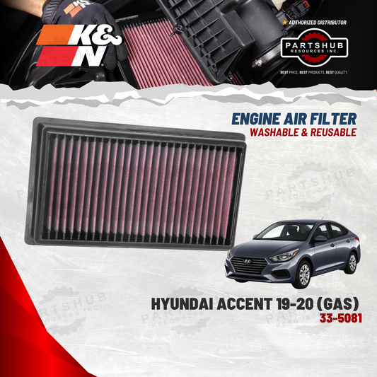 K&N AIR FILTER (HYUNDAI ACCENT '19-'20)