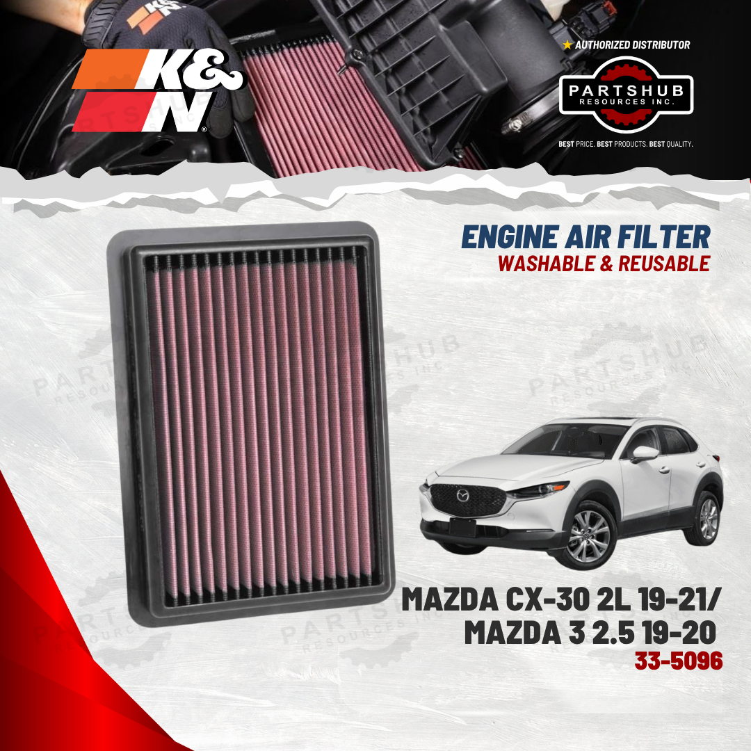 K&N AIR FILTER (2019-2021 Mazda CX-30/3, 2L/2.5L, L4 Gas Except 180BHP)