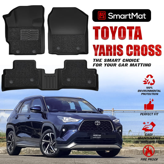 SmartMat Dual Layer Car Mat 2 Rows for Toyota Yaris Cross Gas 2023 up to latest